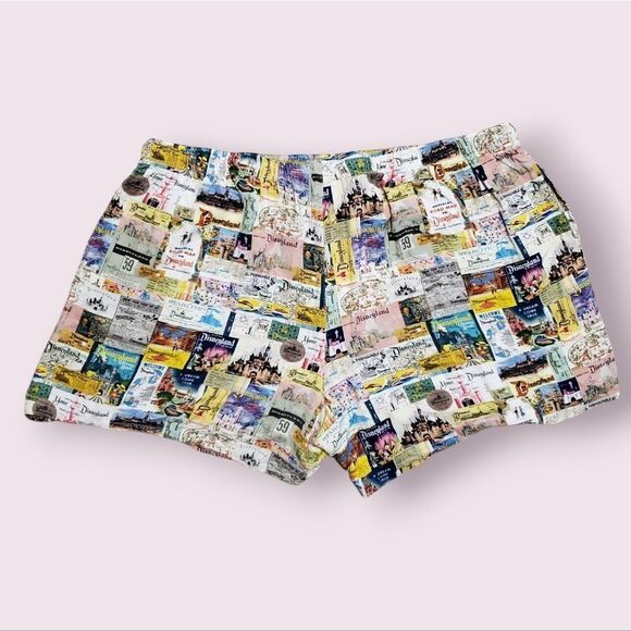 Disneyland Eras Shorts Disney 100 All Over Print Pockets Womens 2X (46"x17"x5") - Picture 2 of 4